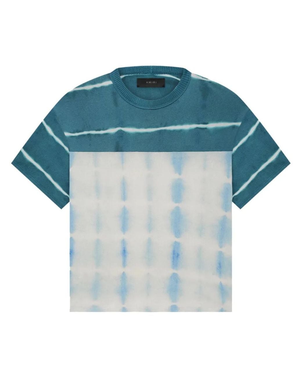 Amiri Blue Logo-print Tie-dye Sweatshirt for men