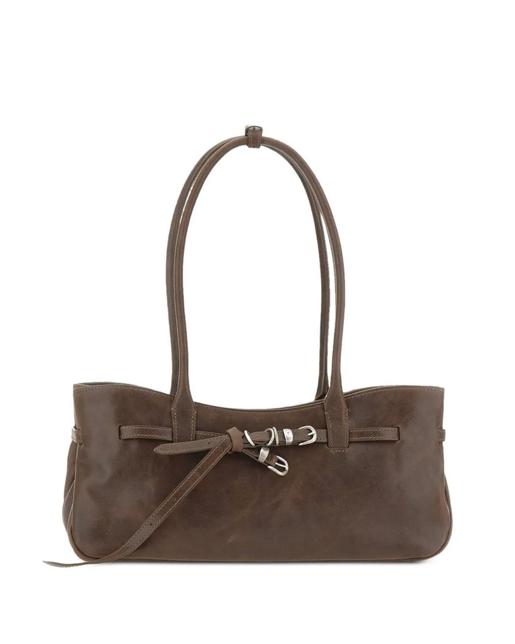 MARGE SHERWOOD Brown Grandma Used Shoulder Bag