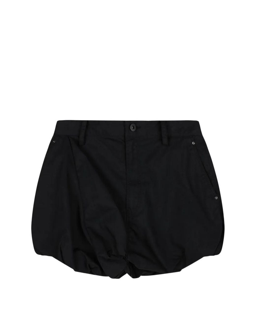 JNBY Black Puffball-Hem Shorts