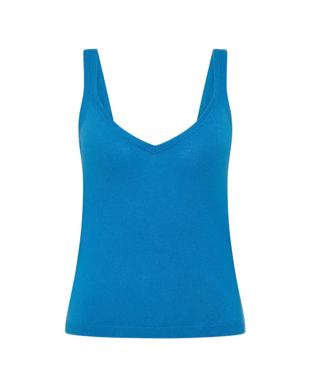 Posse Blue Petra V-Neck Tank Top