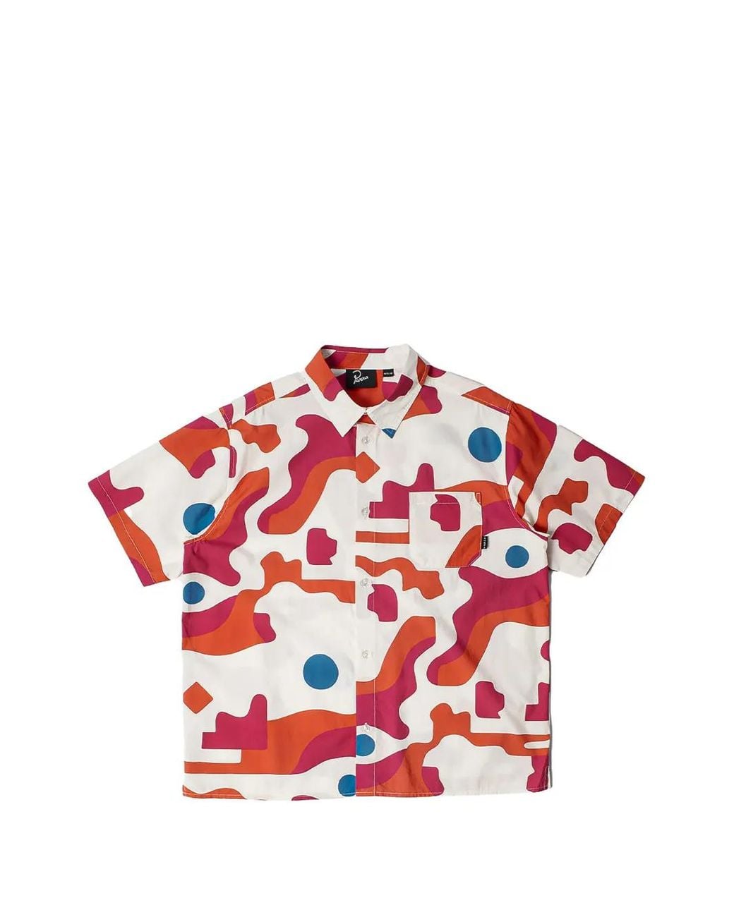 by Parra Red Chemise Abstract Mountain À Manches Courtes for men