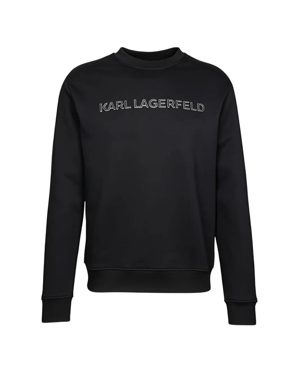 Karl Lagerfeld Black Logo-Embellishment Sweatshirt for men