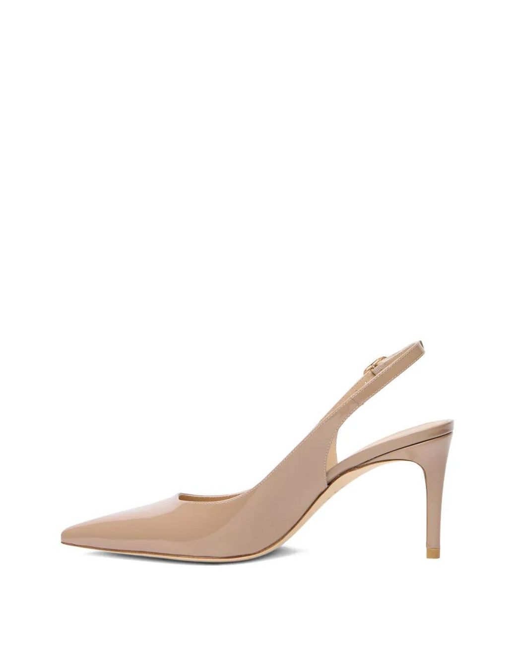 Stuart Weitzman White 75Mm Stuart Power Pointed Sling-Back Pumps