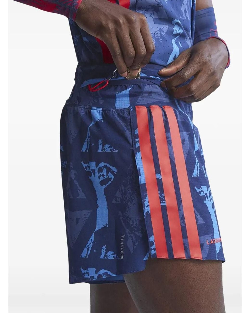 Adidas Blue Adizero Labrum Gel Pocket Shorts for men