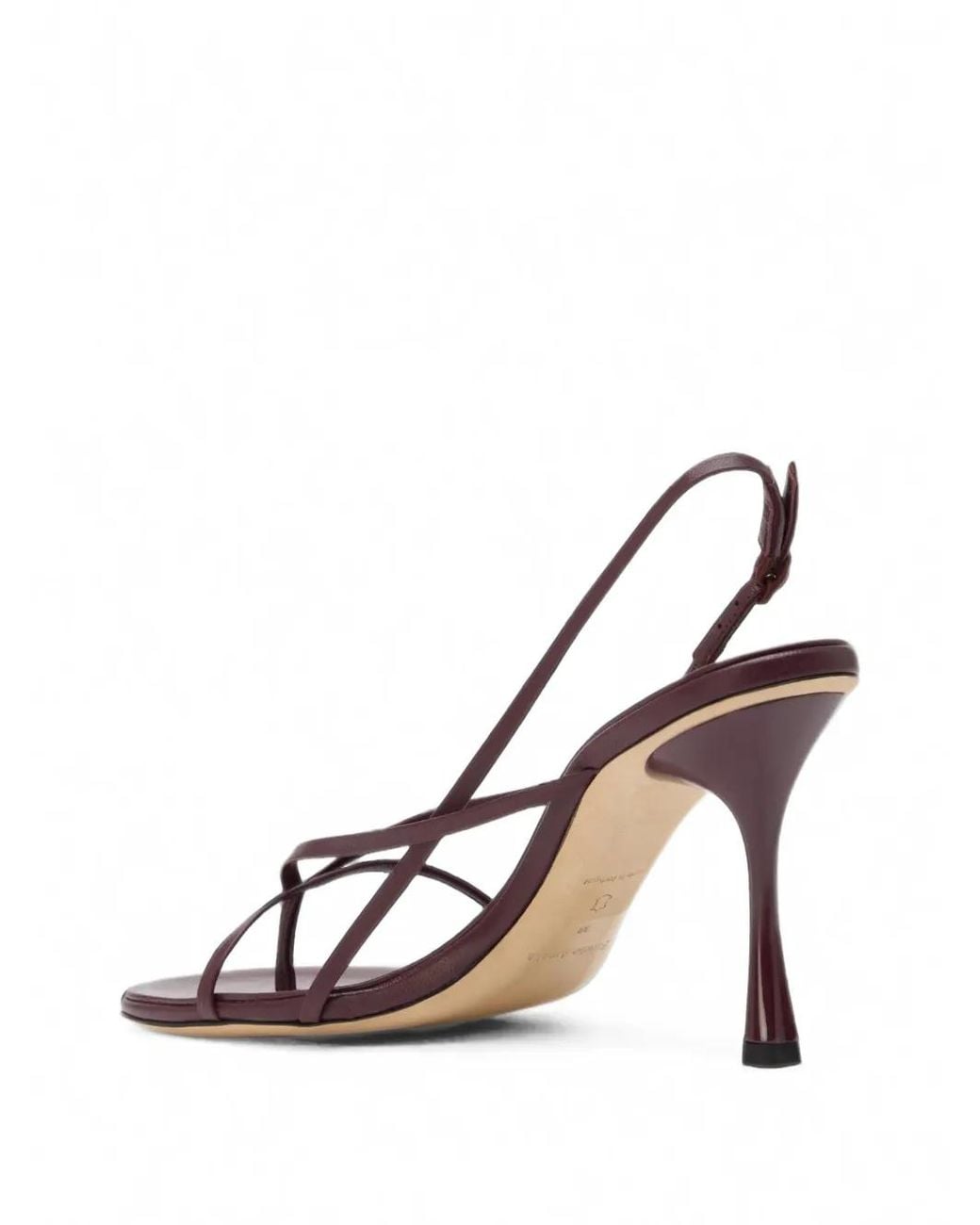 STUDIO AMELIA White Wishbone Leather Sandals