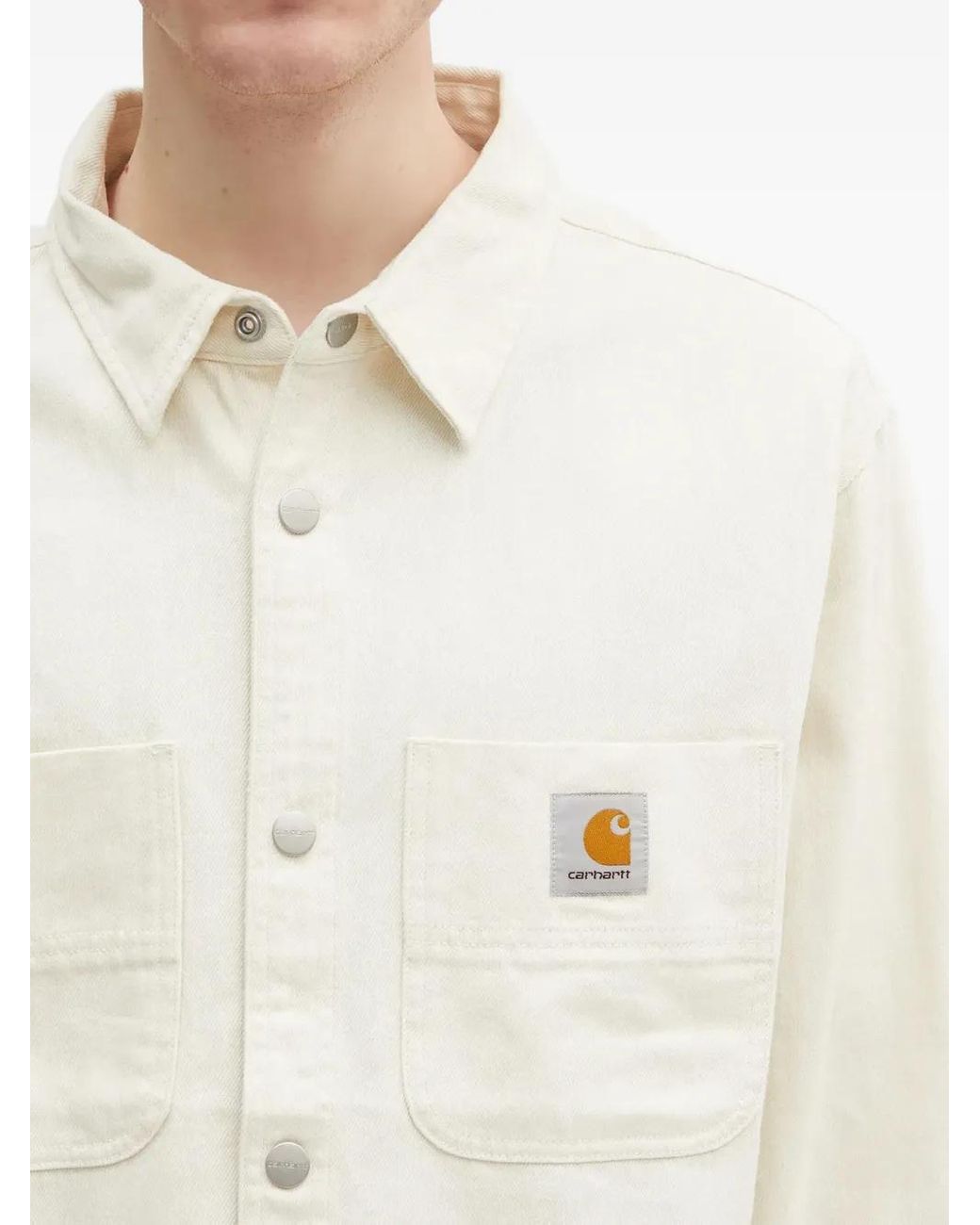 Carhartt White Clink Patch-Pocket Overshirt for men