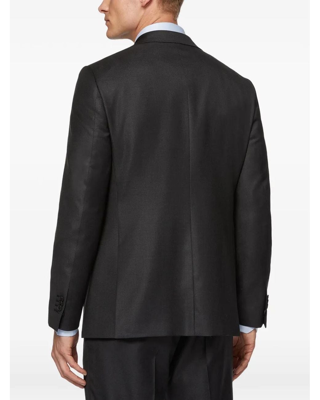 Boggi Black Firenze Super 130 Wool Jacket for men
