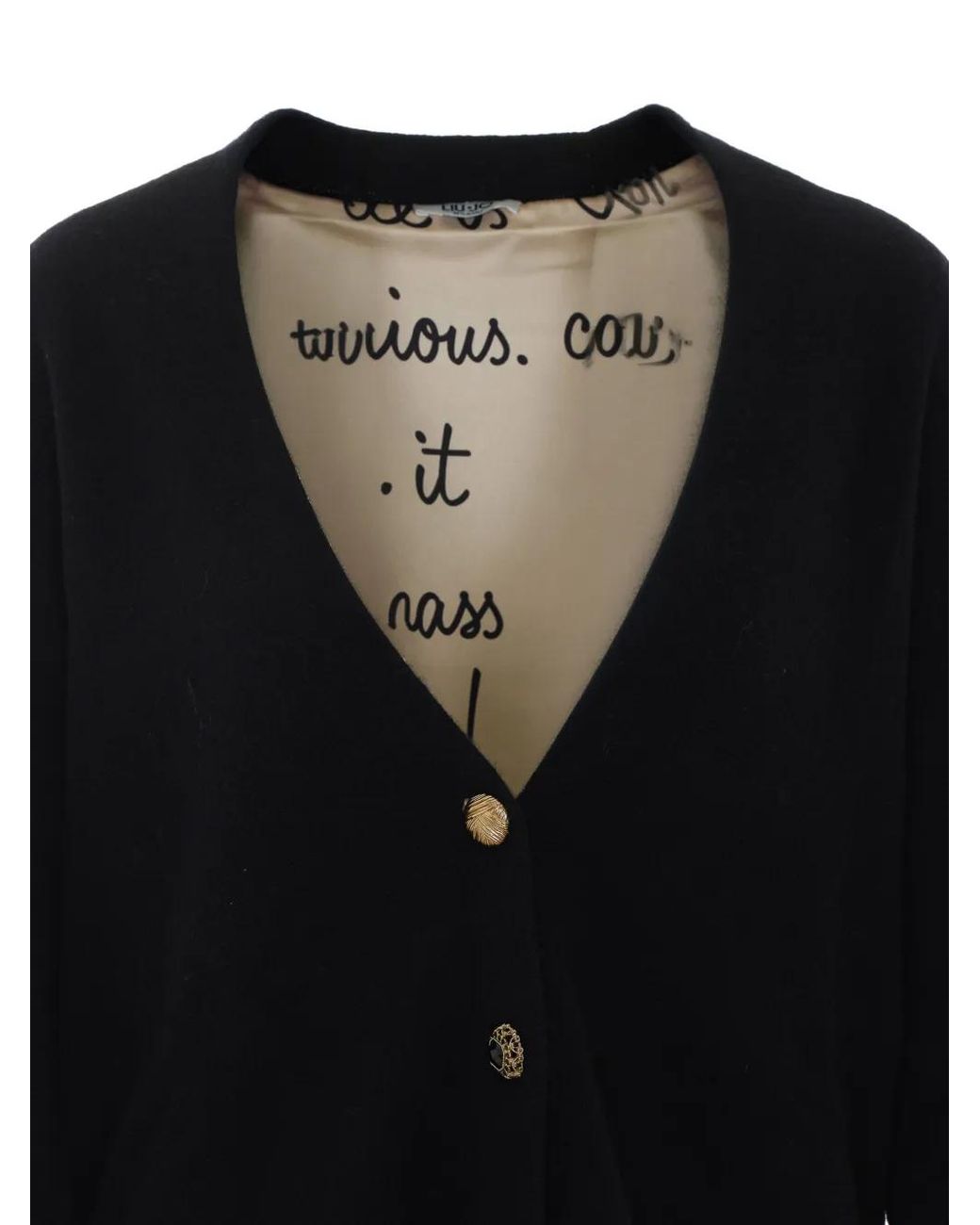 Liu Jo Black Pure Wool Cardigan