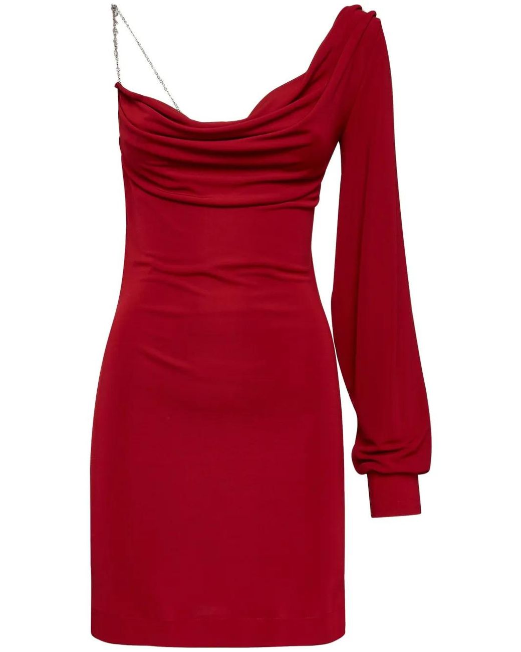 DSquared² Red One-Sleeve Mini Dress