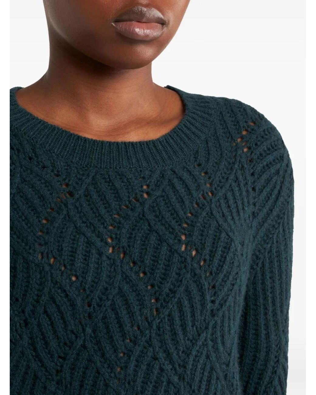 Pull En Cachemire À Design Perforé Etro en coloris Green