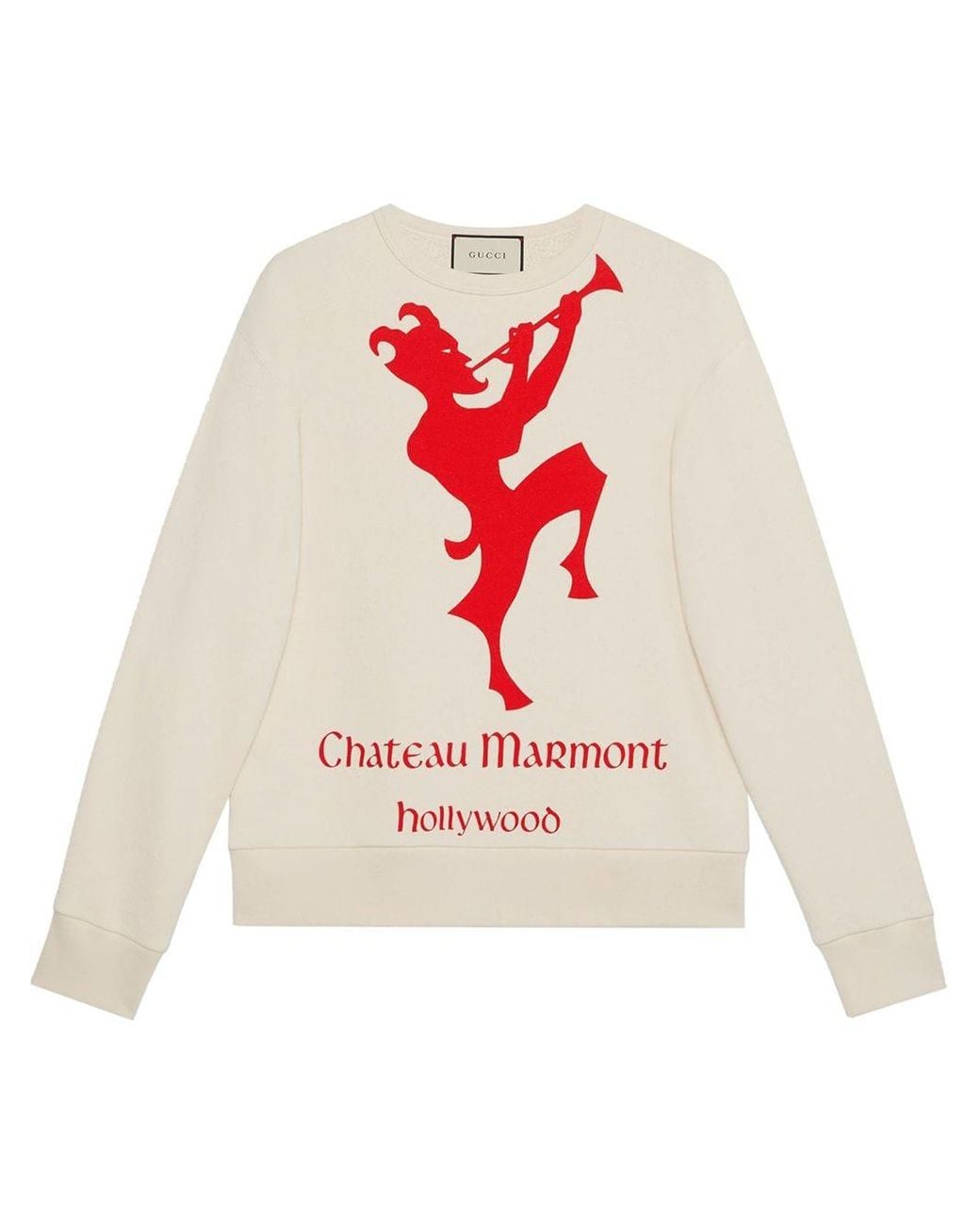 Gucci Sweatshirt With Chateau Marmont Print in White for Men | Lyst