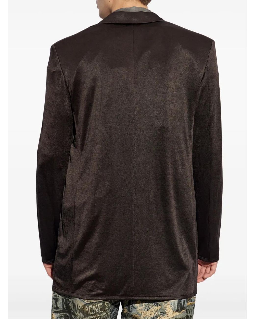 DIESEL Black Double-Breasted Blazer for men