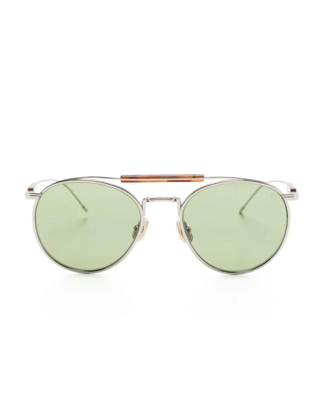 Brunello Cucinelli Green Bc2004St Pilot-Frame Sunglasses