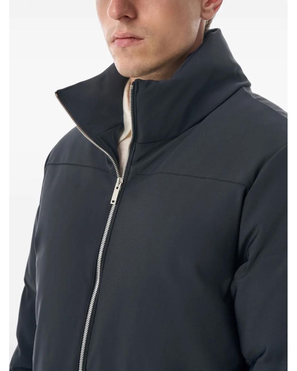 MEGUSTA Blue Water-Repellent Down Jacket for men