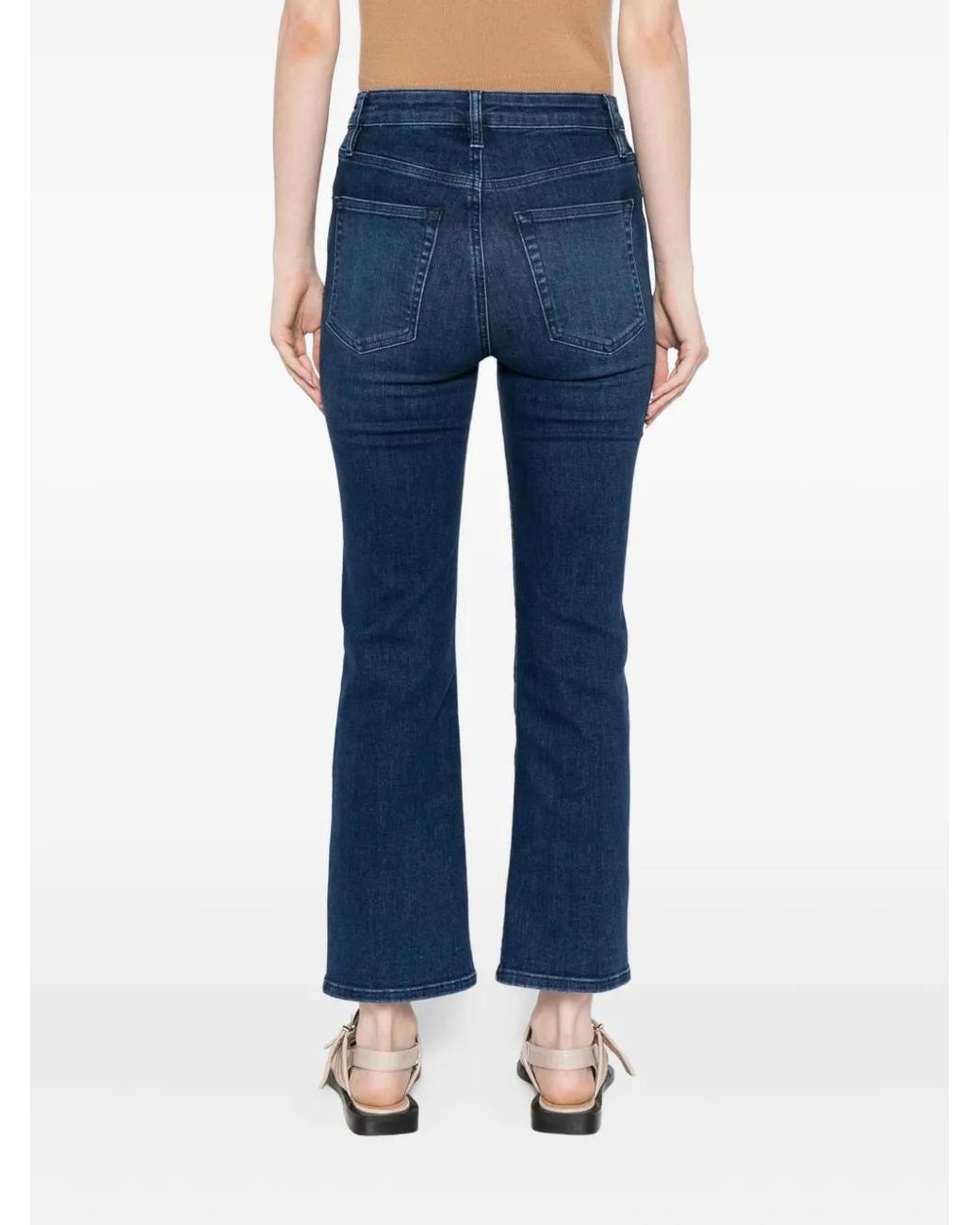 FRAME Blue The Reboot Cropped Jeans