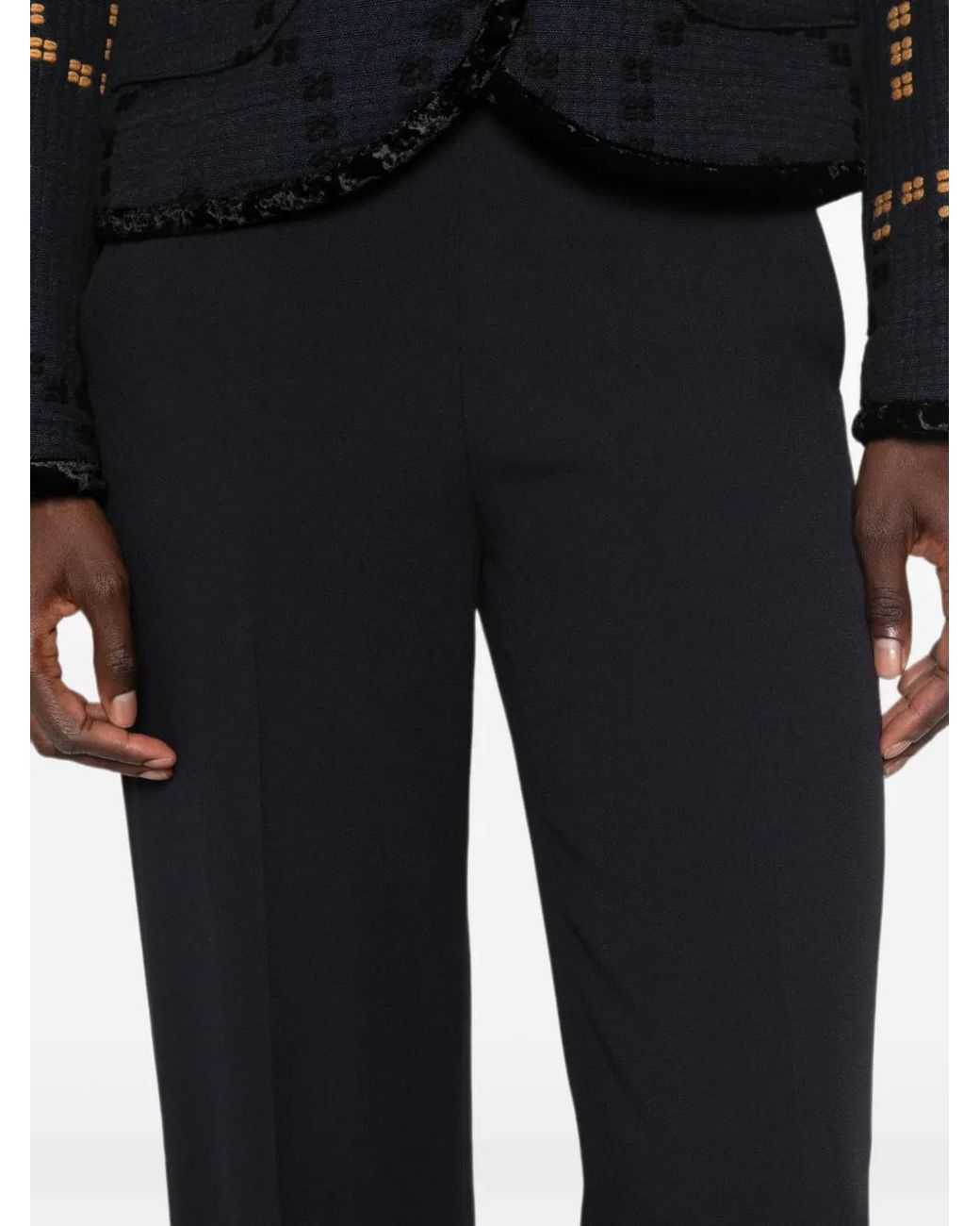 Forte_forte Blue Pantalon Satiné À Taille Haute