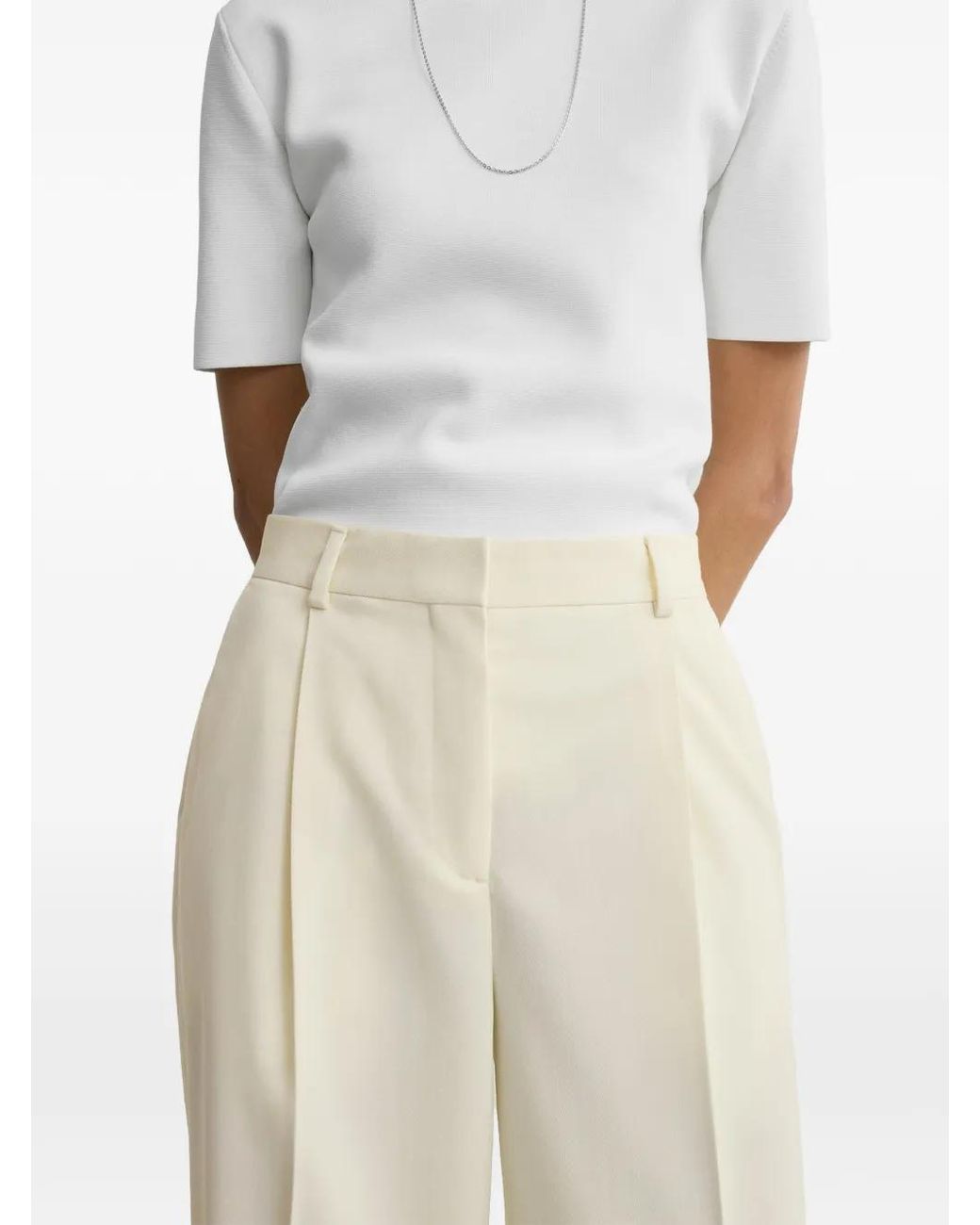 Totême  White Pantalon À Empiècements