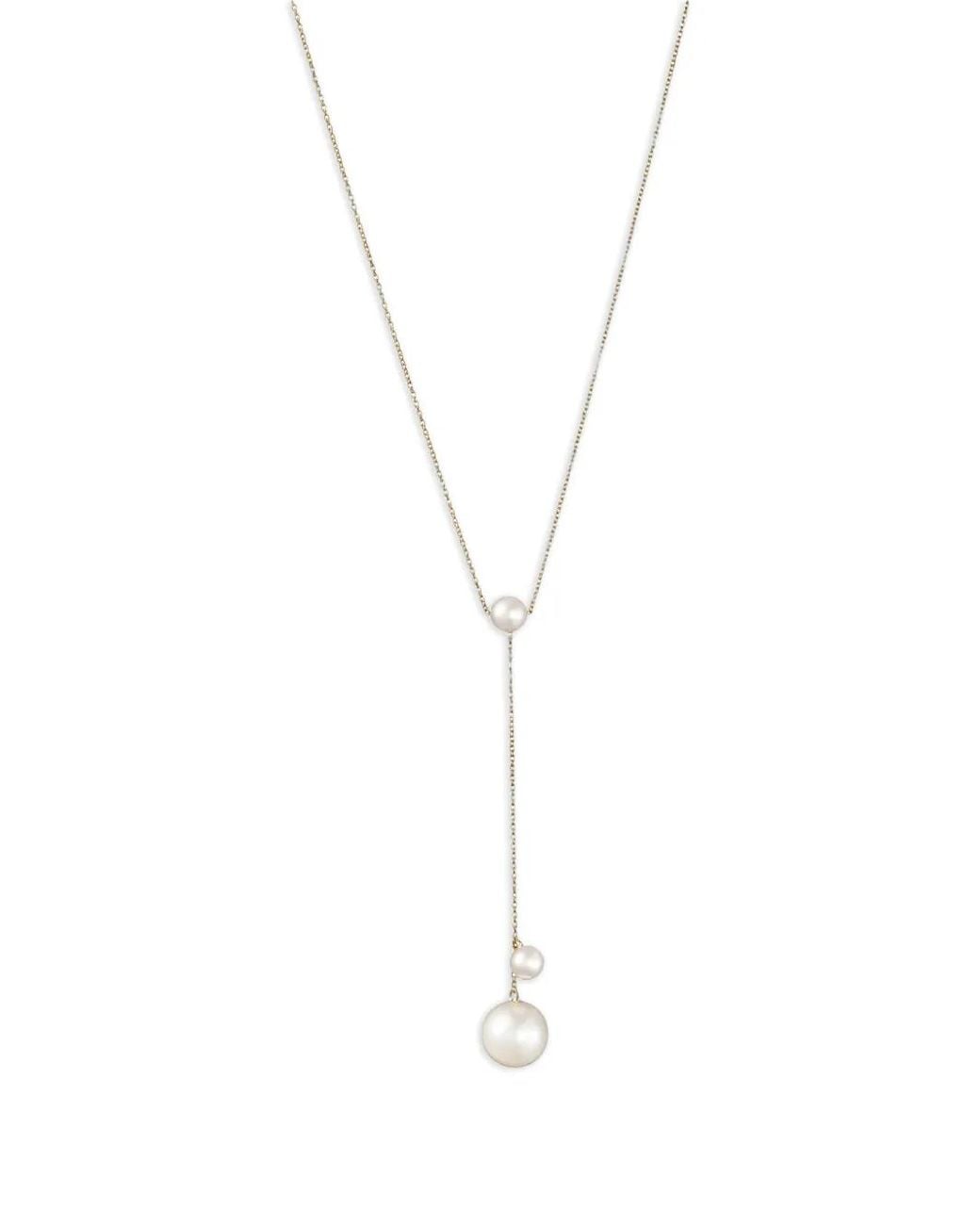 Sophie Bille Brahe White Trois Moon Pearls Necklace
