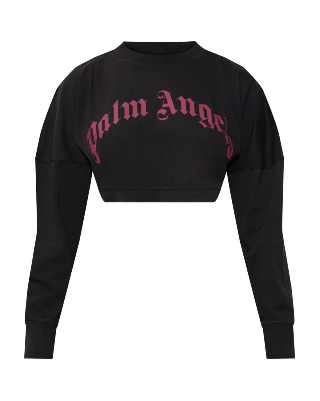 Palm Angels Cropped Top in het Black