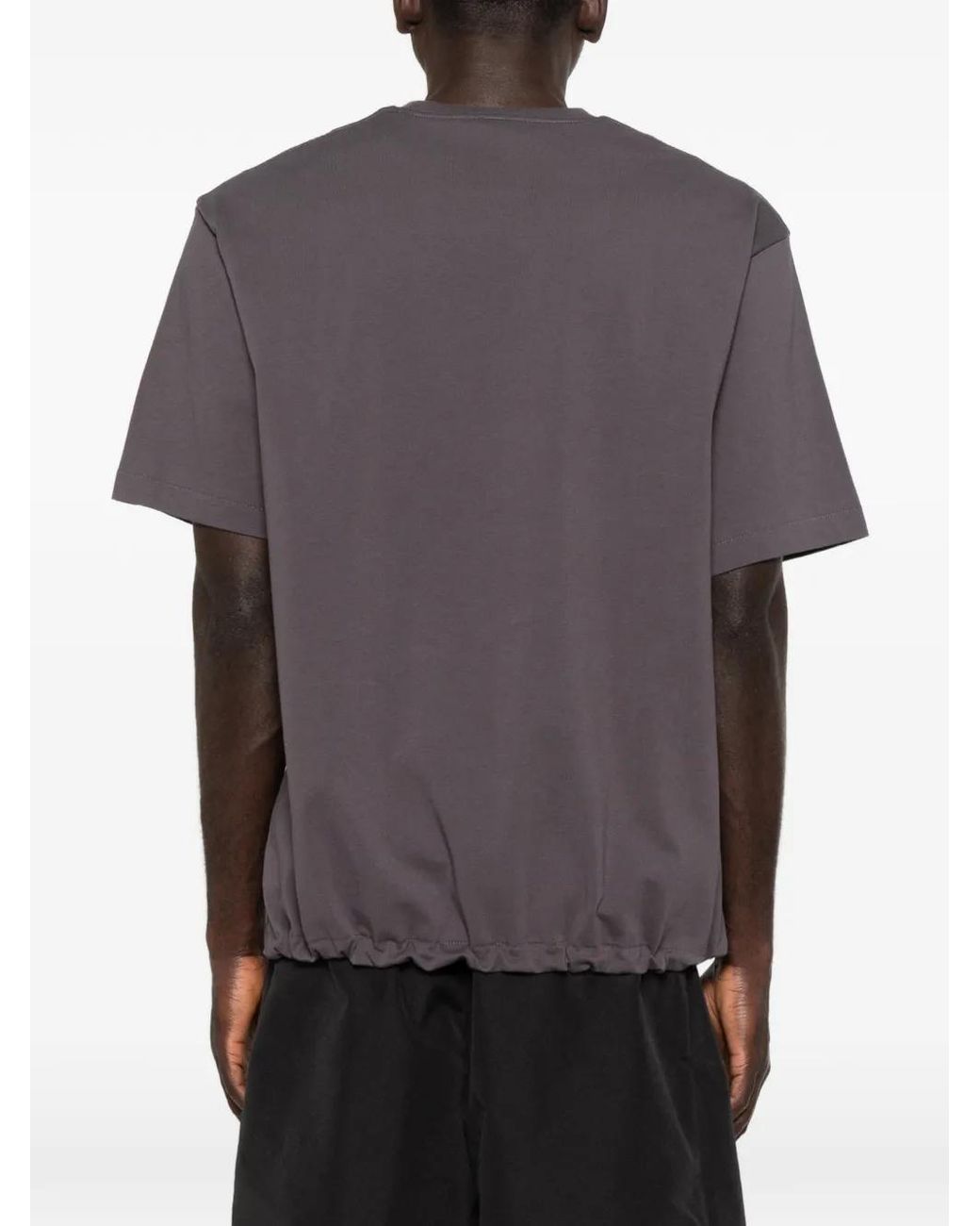 A Bathing Ape Gray Logo-Print Panelled T-Shirt for men