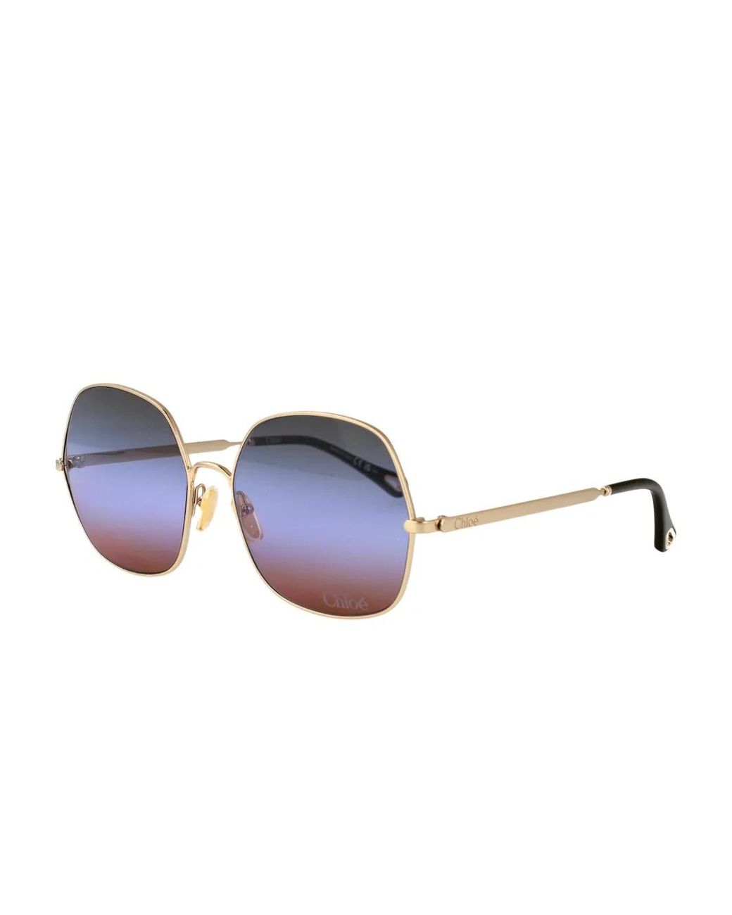 Chloé Blue Octagonal Frame Sunglasses