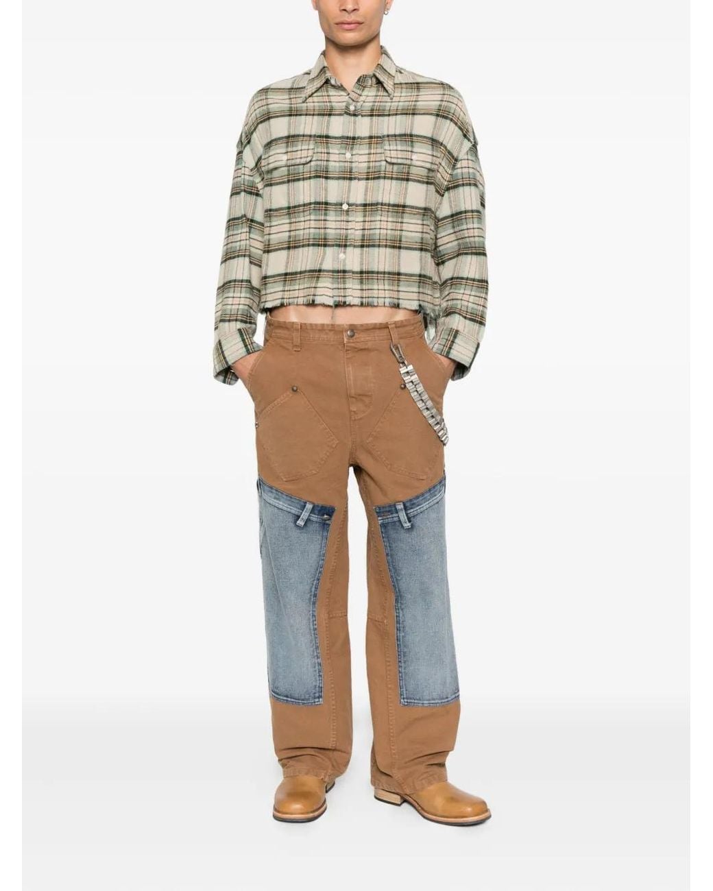 ANDERSSON BELL Blue Patchwork Panel Jeans