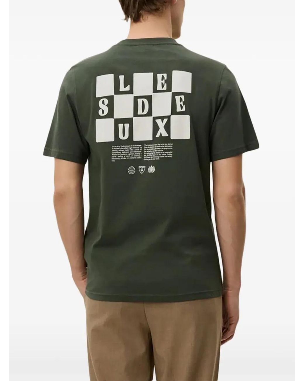 Les Deux Green Rook Printed T-Shirt for men