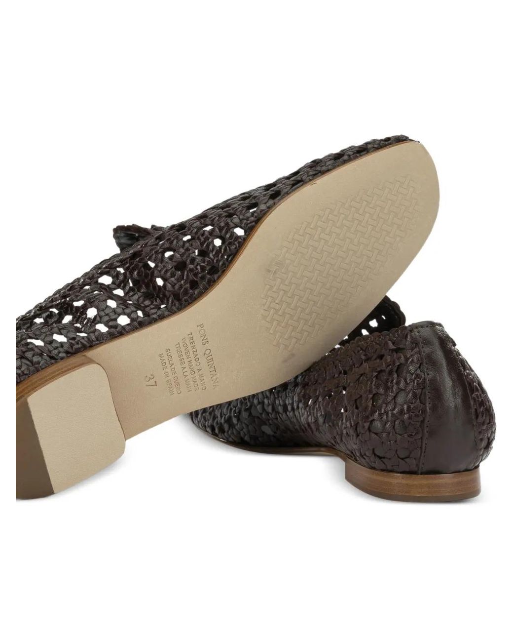 Toni Pons White Woven Leather Loafers