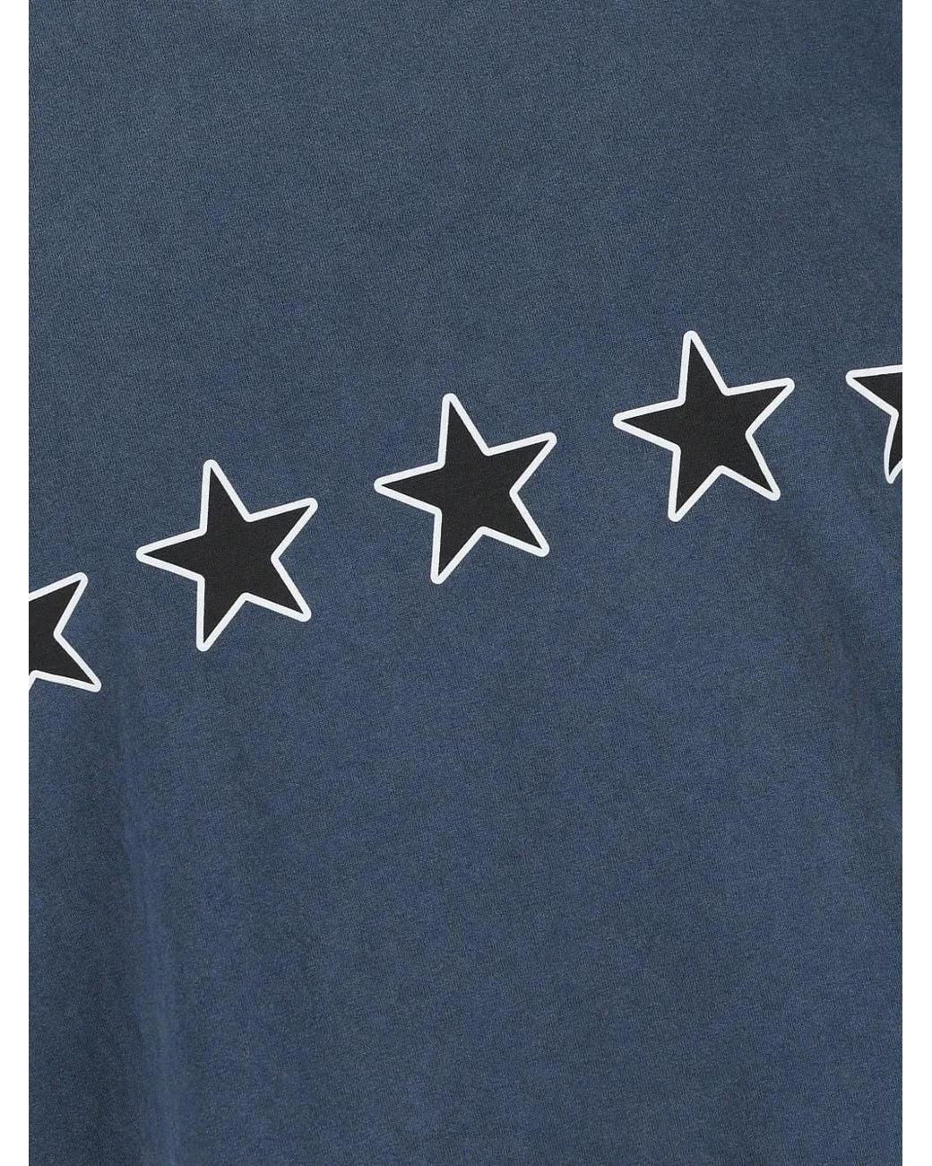 Balenciaga Blue Graphic-Print T-Shirt for men