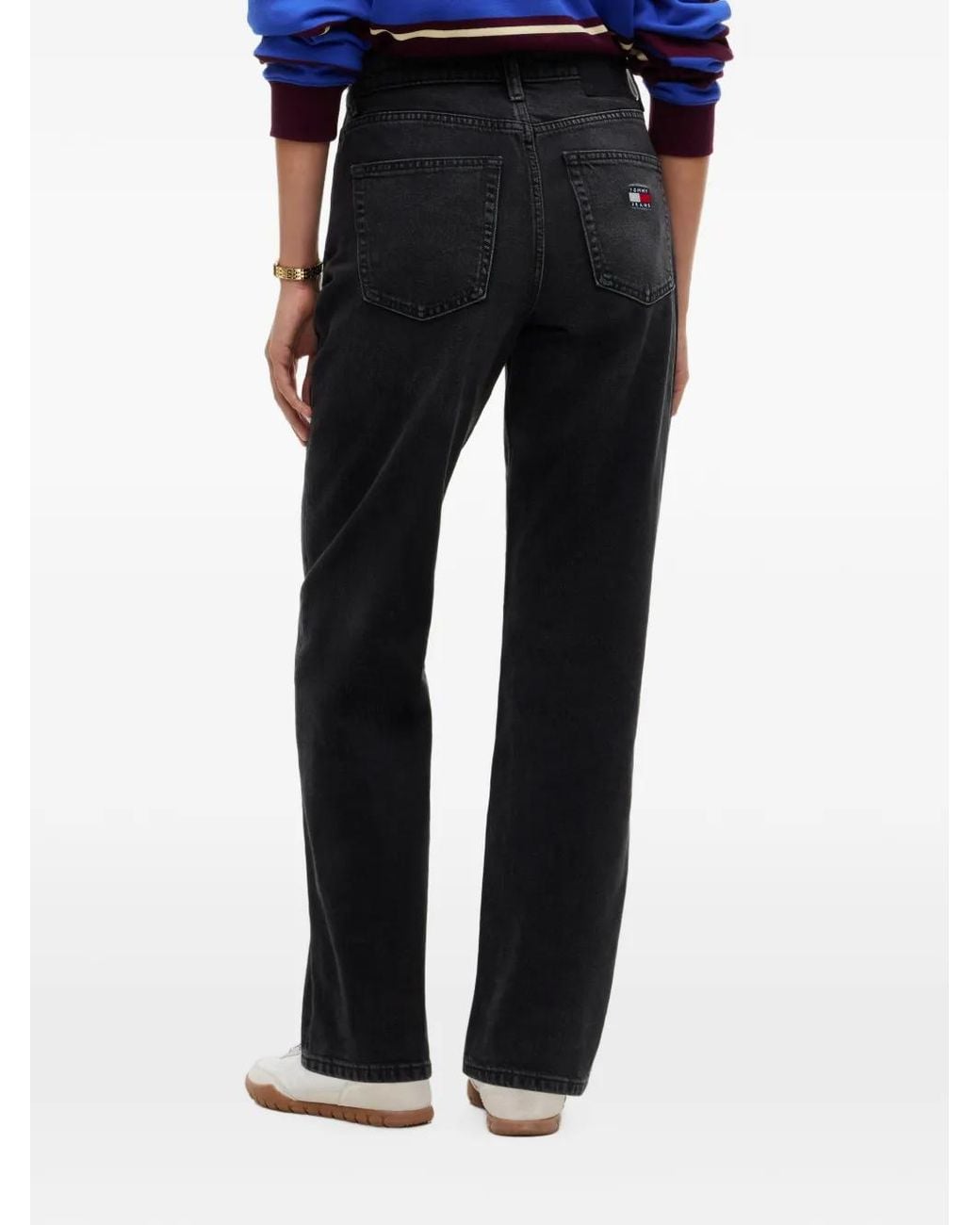 Tommy Hilfiger Blue Jean À Effet Délavé Et Patch Logo