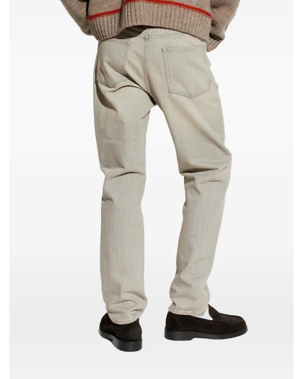 Haikure Gray Faded-Wash Jeans for men