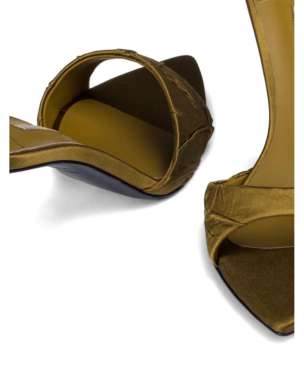 Le Silla Metallic Bella Ruched-Strap Sandals