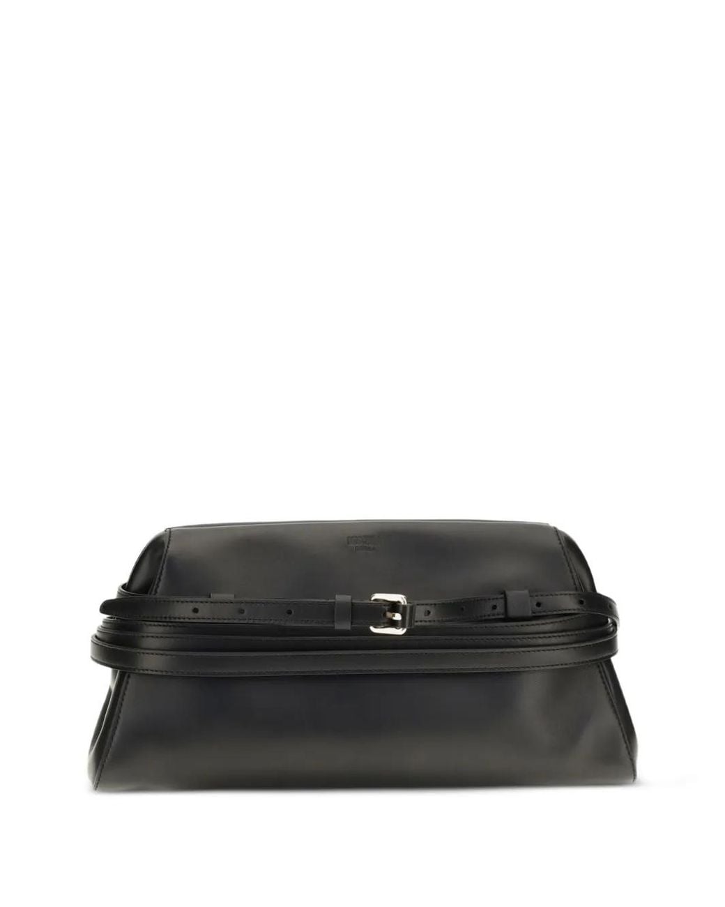 Moschino Black Tie Me Large Clutch Bag