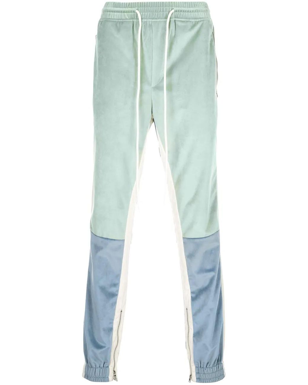 God's Masterful Children Blue Velvet Tapered Trousers for men