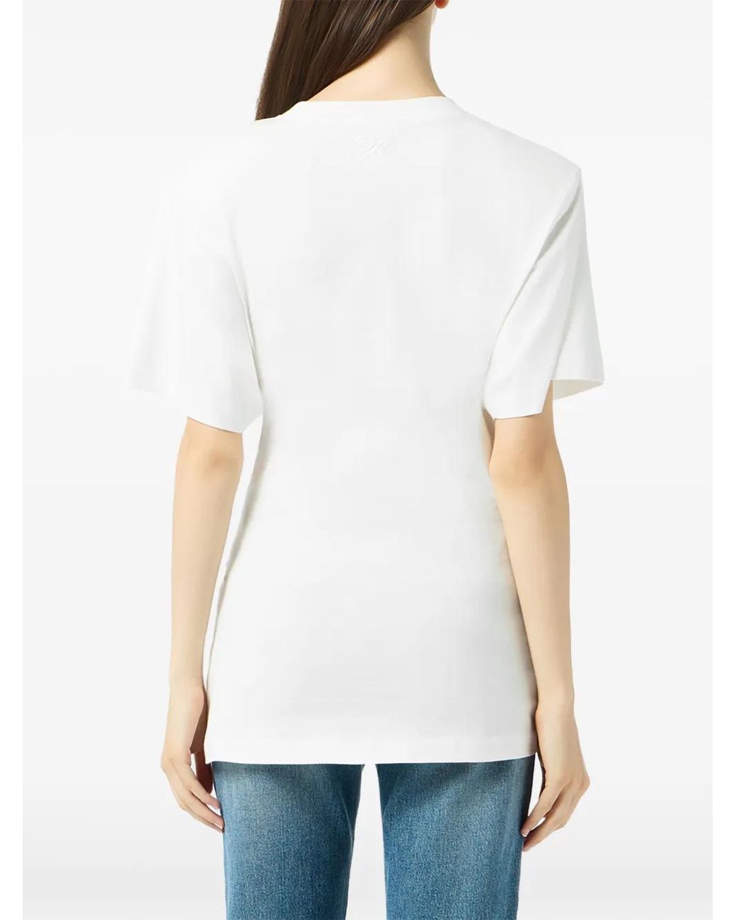 Blumarine White Dolphin-Detail T-Shirt