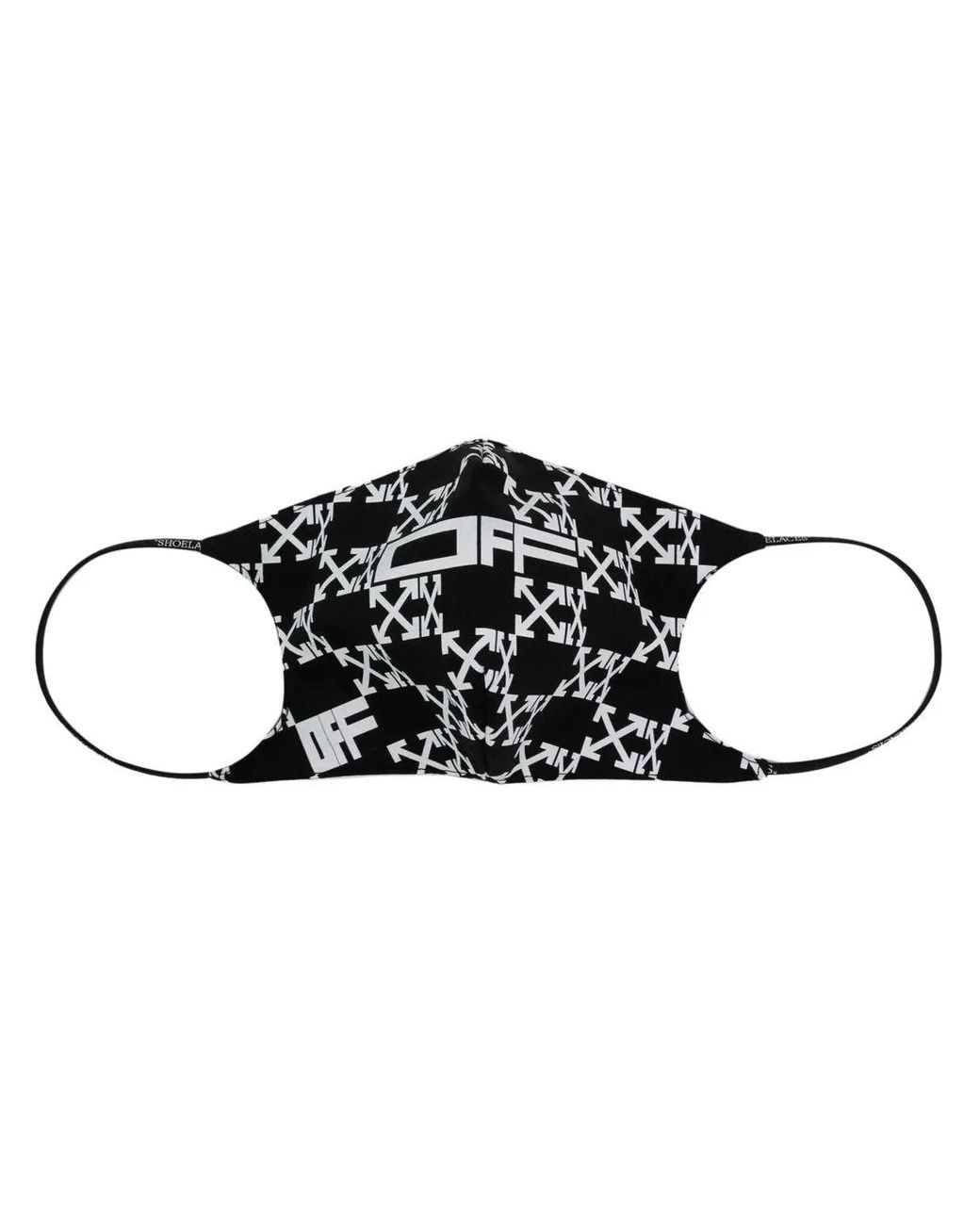 Off-White c/o Virgil Abloh Black Arrows Monogram-Print Face Mask for men