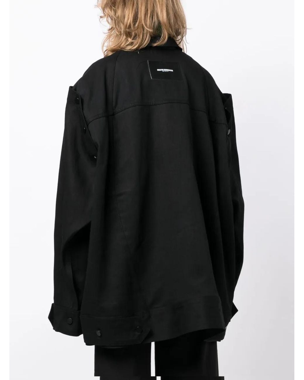 Melitta Baumeister Black Detachable-Sleeve Denim Jacket