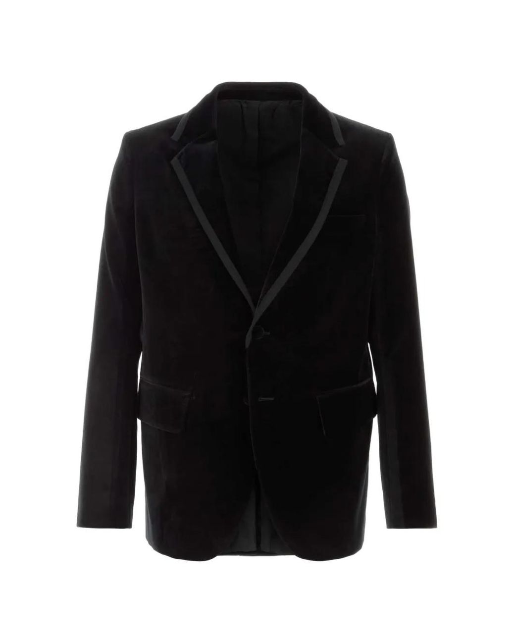Fendi Black Velvet Single-Breasted Blazer for men