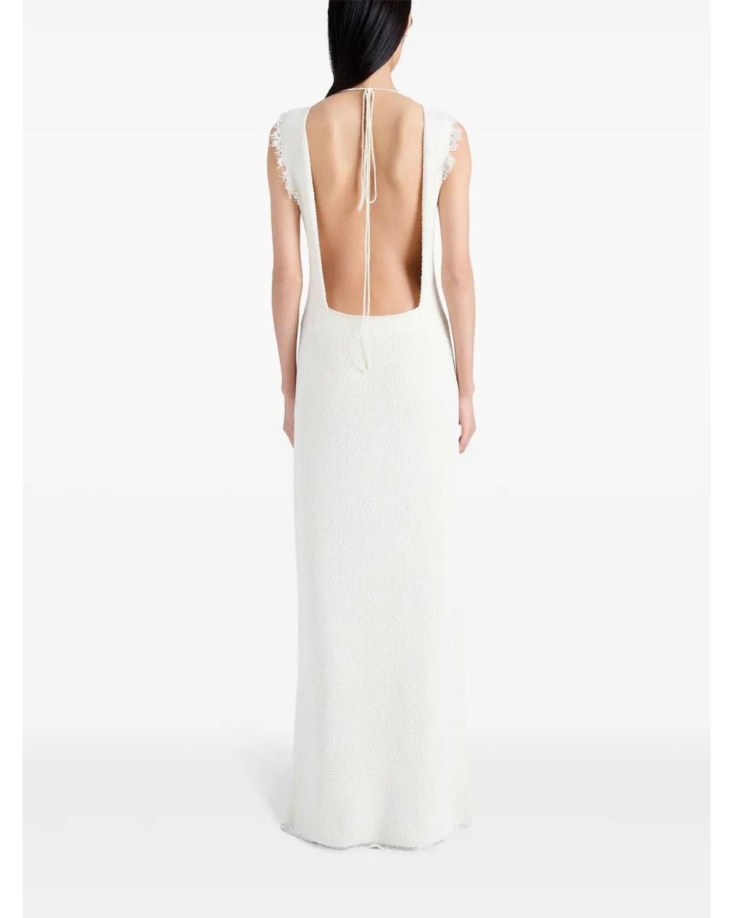 Proenza Schouler White Silvia Bouclé Knit Long Dress