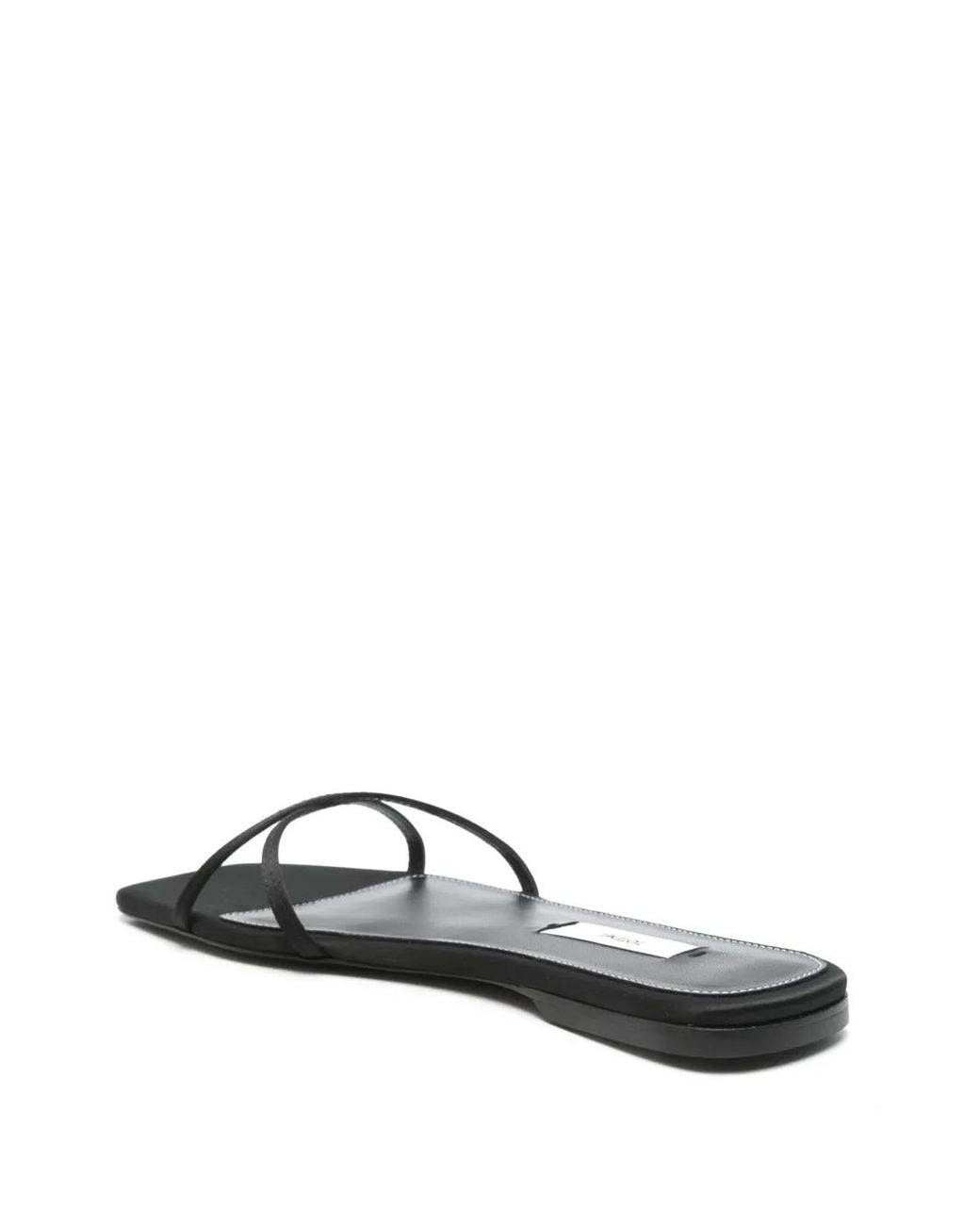 Totême Black Leather Slides
