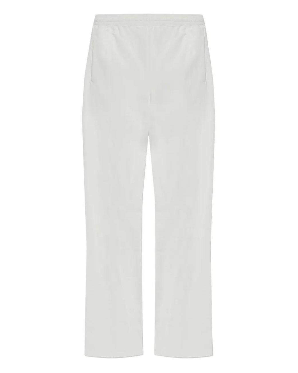 MM6 by Maison Margiela White Elasticated-Waistband Cotton Track Pants for men