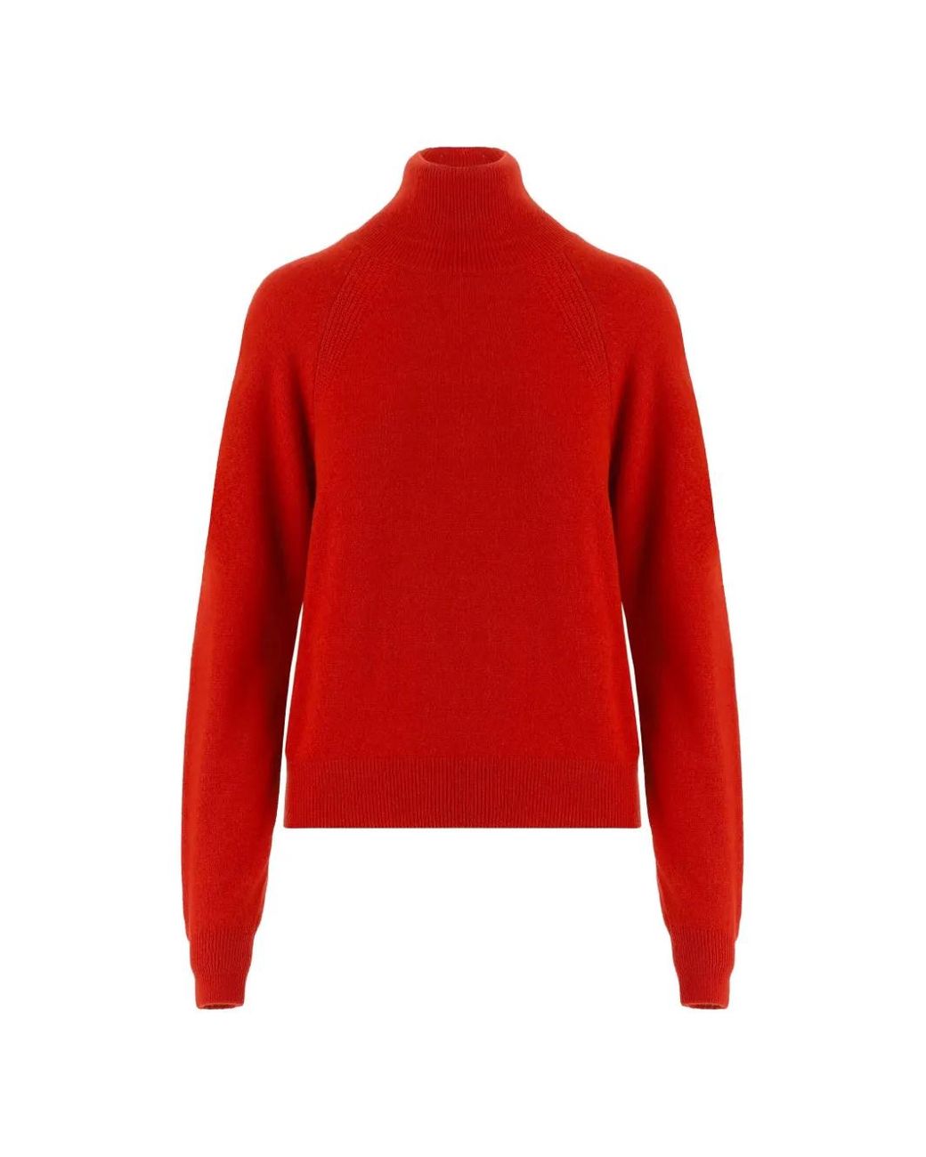 Sa Su Phi Red High-Neck Raglan-Sleeves Sweater