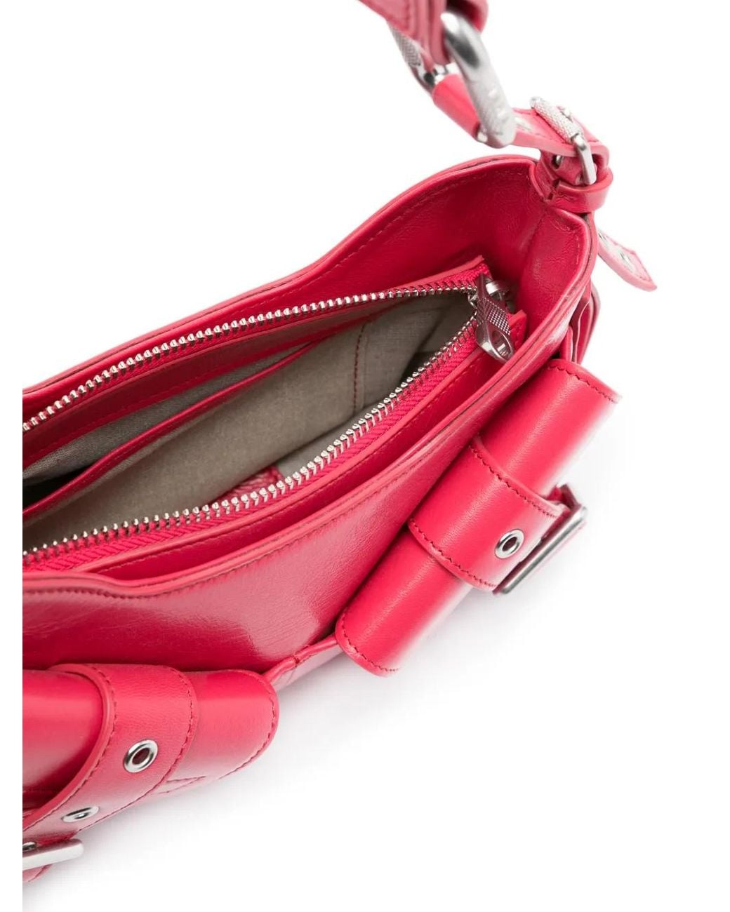 BIASIA Pink Y2K Leather Shoulder Bag