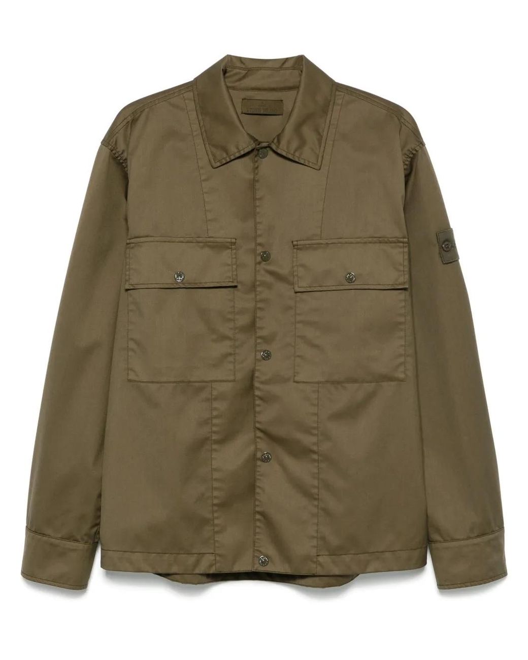 Stone Island Green Compass-Badge Jacket for men