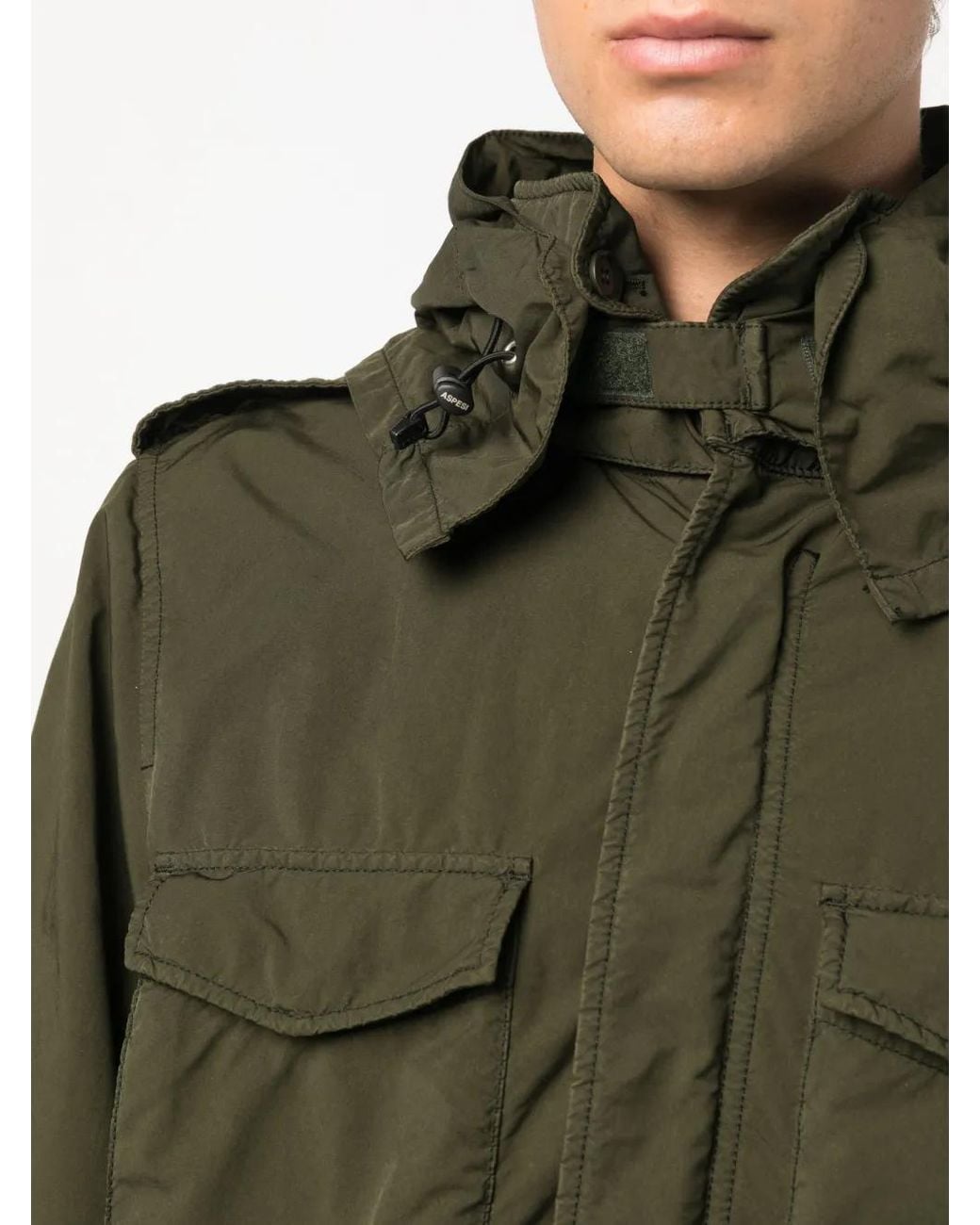 Aspesi Green Newcamp Military Jacket for men