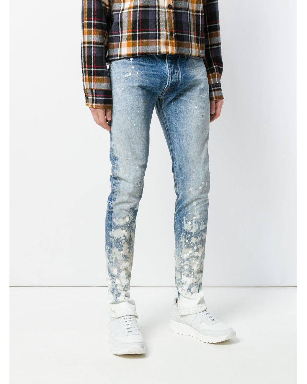 Fear Of God Paint Splatter Jeans in Blue for Men Lyst Canada