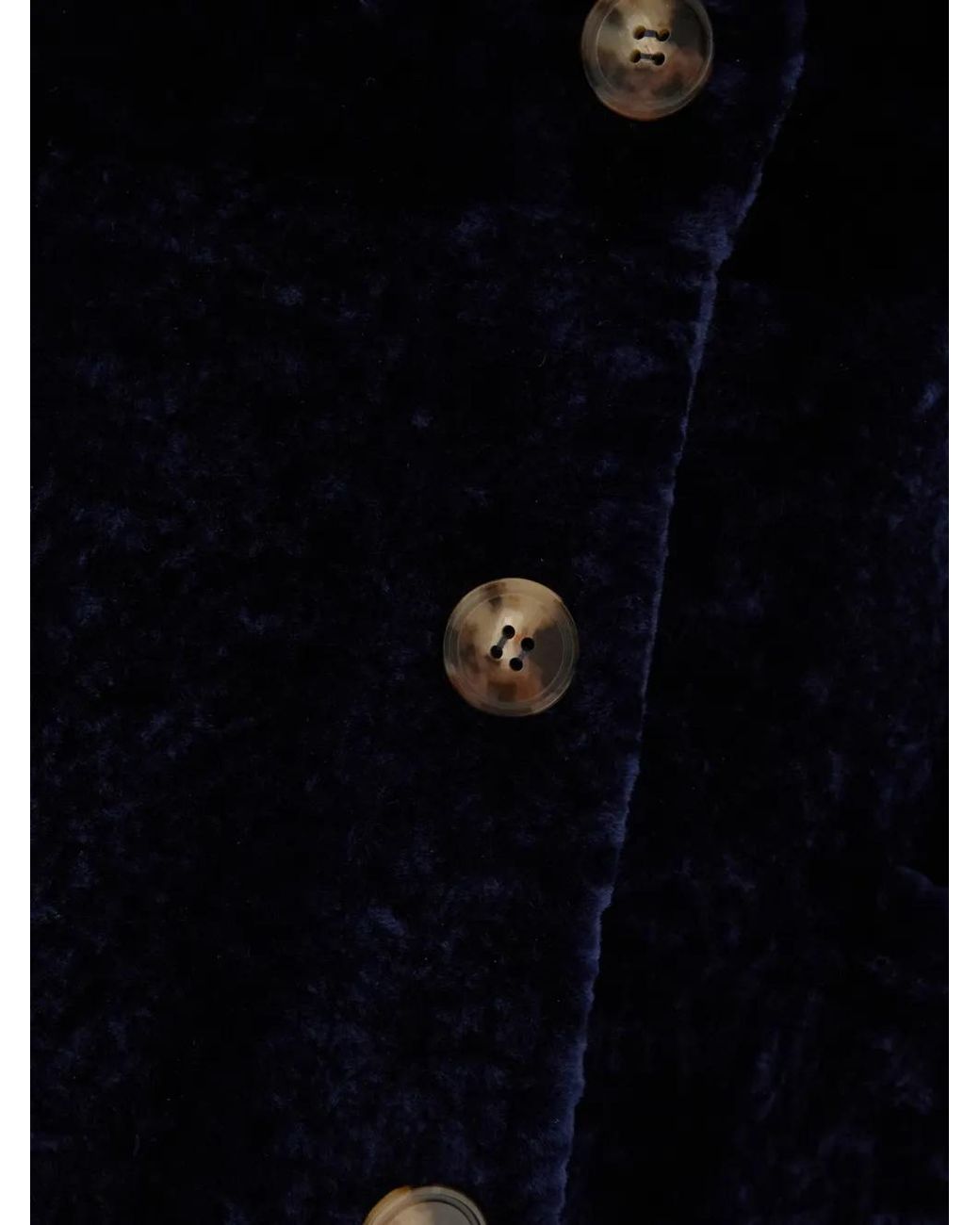 Aspesi Blue Long-Sleeve Buttoned Coat