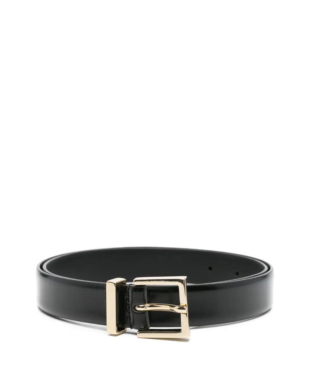 Sandro Black Smooth Leather Belt