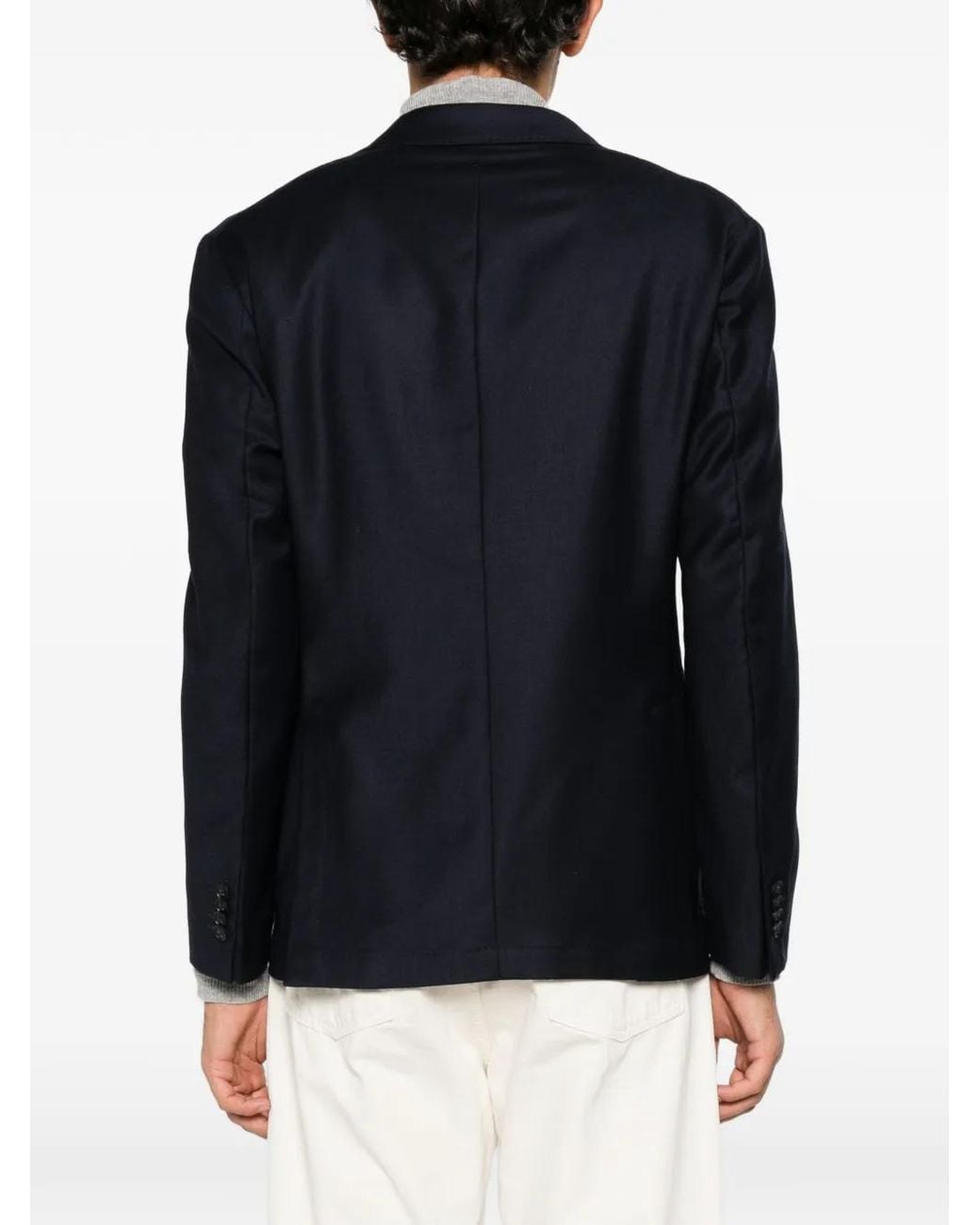 Manuel Ritz Wool Flannel Blazer in Blue for Men | Lyst