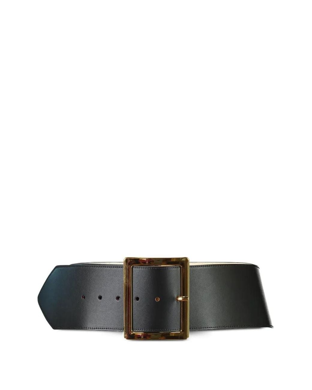 SPRWMN Black Elsa Square-Buckle Belt